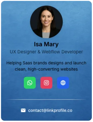 LinkProfile minimal card template